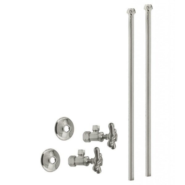 Westbrass Faucet Kit - 5/8" OD x 3/8" OD x 20" Bullnose in Satin Nickel D105KBNX-07 - main